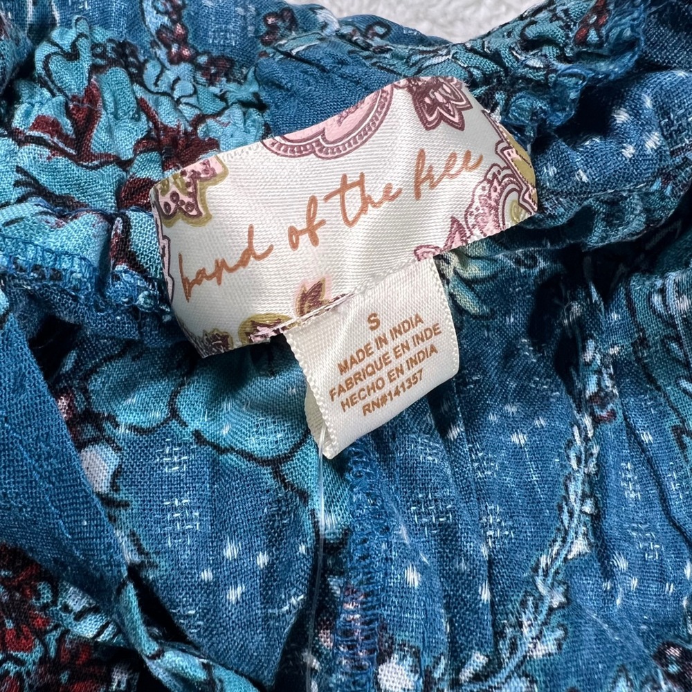 Band of Gypsies Womens Teal Floral Maxi Skirt Boho Festival Flowy Size Small NWT - Picture 6 of 10